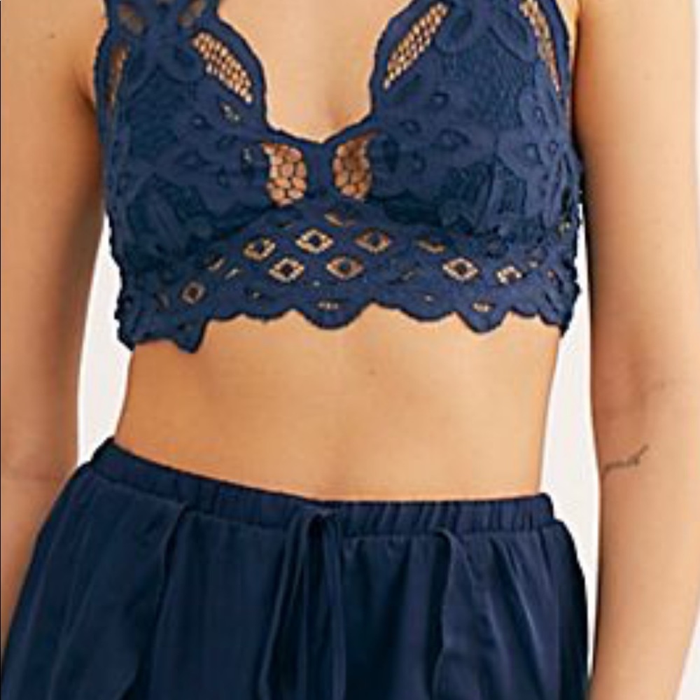 Free people one adella bralette blue L